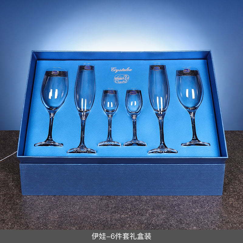 Copas de vino tinto de cristal importadas de la República Checa, cristalería de lujo de alta gama, copas de champán de alto valor, juego de copas de alta gama en caja de regalo. image 8
