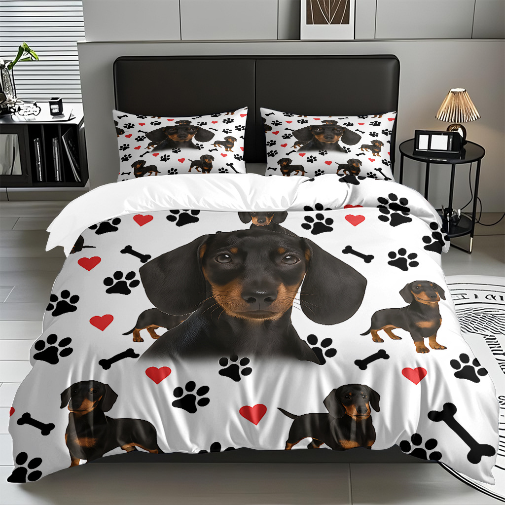 Kit de edredón para perros de tela suave de impresión digital, soporte transpirable para la piel TEME / JIT