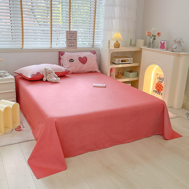 Cuerpo de algodón de cuatro piezas de amor, cama de cama, cama de cama, dormitorio de estudiantes, ropa de cama de tres piezas.