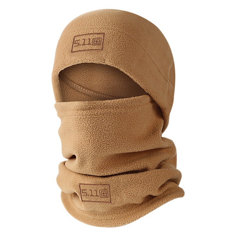 Two-piece winter cold-proof warm headgear motorcycle riding scarf sports thickened polar fleece neck protection windproof collar
