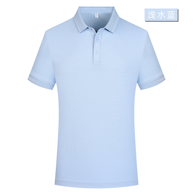 Camiseta POLO de alta calidad antibacteriana 5A de fibra Sorona de algodón de fibra larga de Xinjiang, ropa de trabajo personalizada con logotipo impreso o bordado