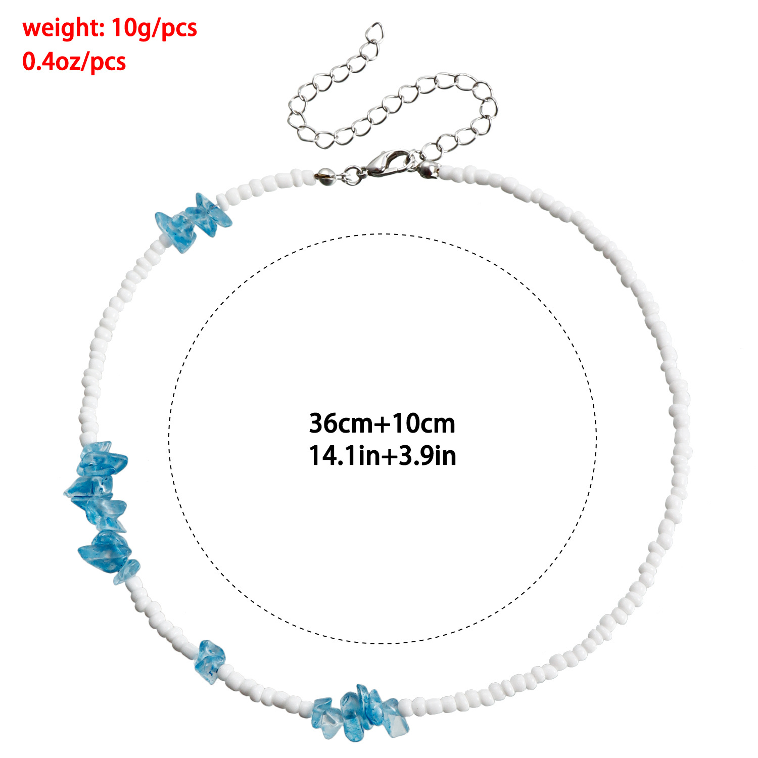 Casual Simple Style Geometric Artificial Crystal Seed Bead Beaded Plating Women's Necklace display picture 1
