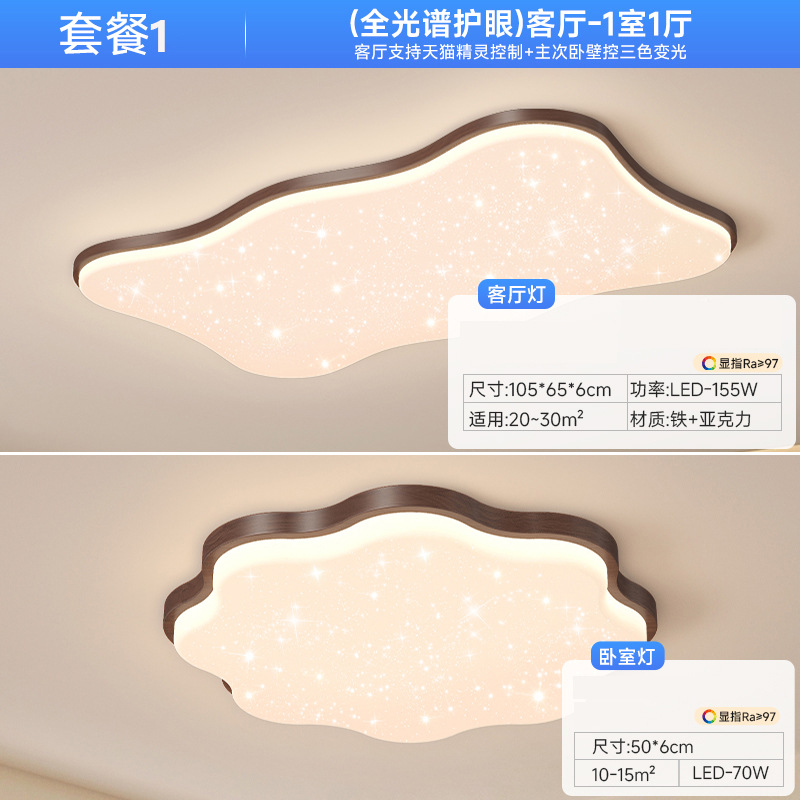 2025 nueva sala de estar romántica y cálida habitación gypsophila habitación para niños lámpara de techo paquete de casa de espectro completo