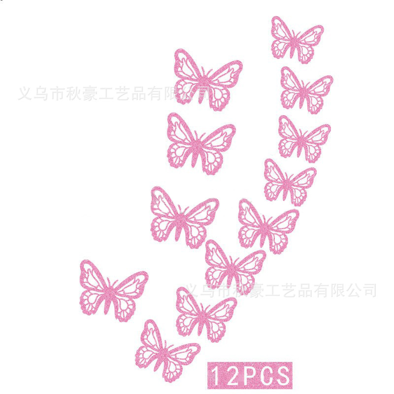 Mariposa brillo 3D pegatinas de pared sala de estar dormitorio autoadhesivo refrigerador decoración creativa pared de la habitación de los niños