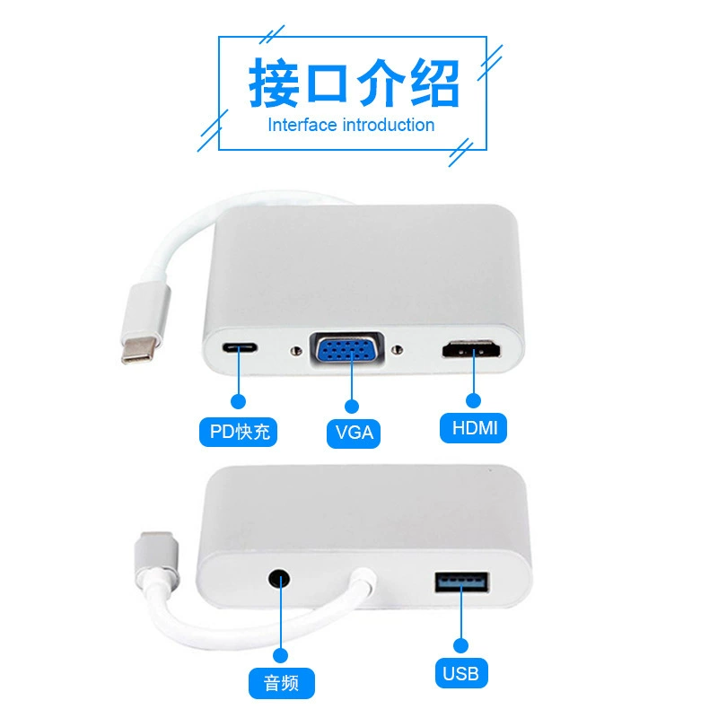 TypeC docking station splitter suitable for Huawei surface adapter Apple Macbookpro portable
