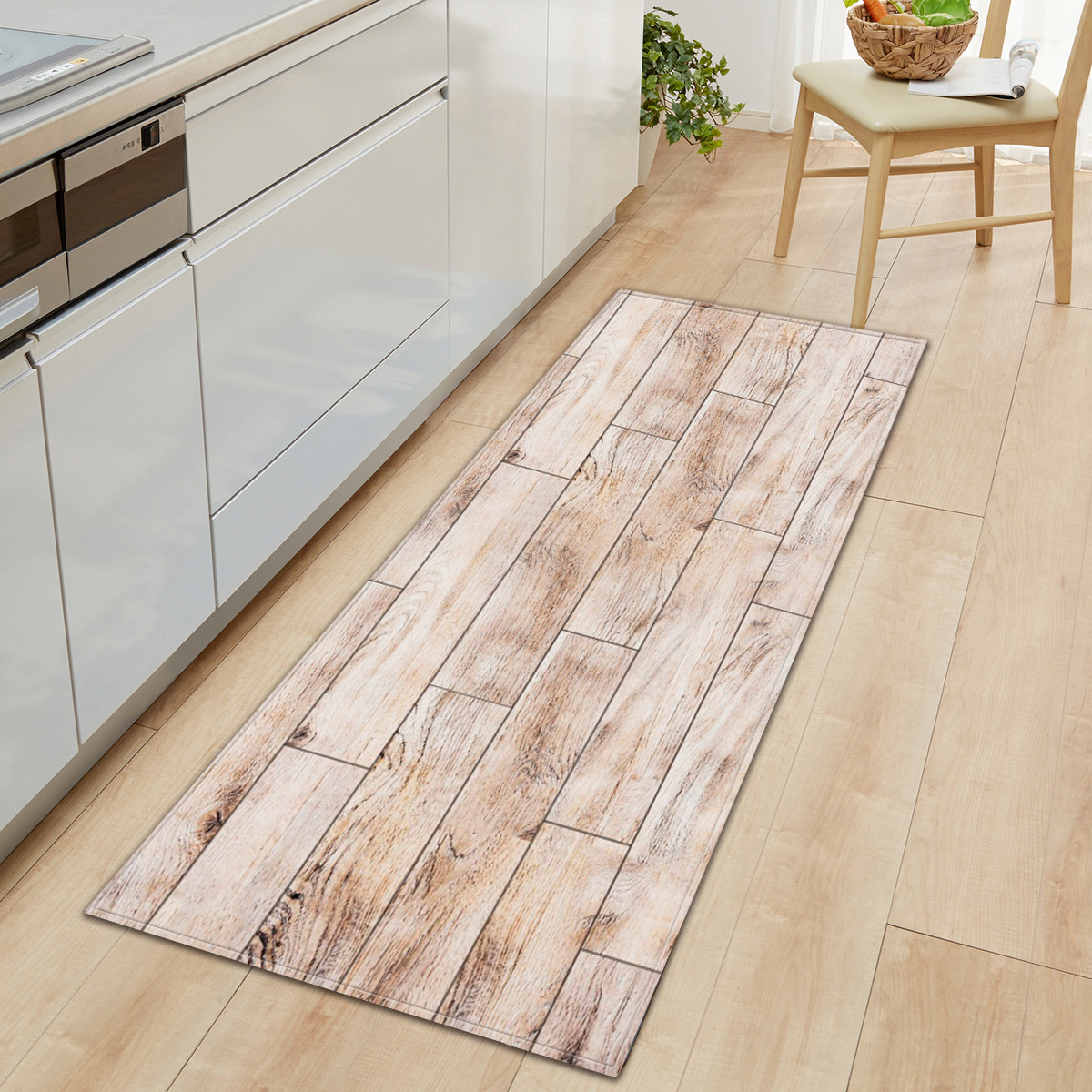 Venta caliente grano de madera puerta casa estera cocina tira absorbente baño antideslizante alfombra del piso sala de estar dormitorio alfombra 1