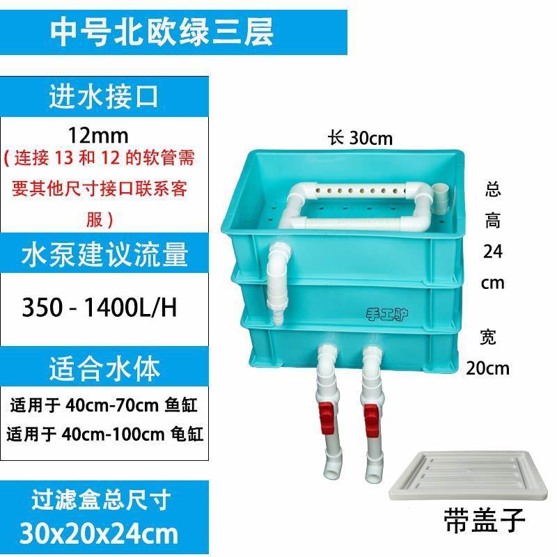 周转箱过滤鱼缸过滤箱小型龟缸滴流箱上滤过滤器干湿分离厂家|undefined