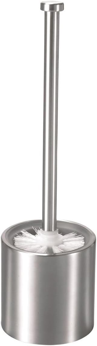 Cepillo de inodoro de acero inoxidable de doble capa transfronterizo, cepillo de limpieza de suelo, cepillo de limpieza de suelo, mango largo del inodoro sin perforación, cepillo de inodoro sin ángulos muertos