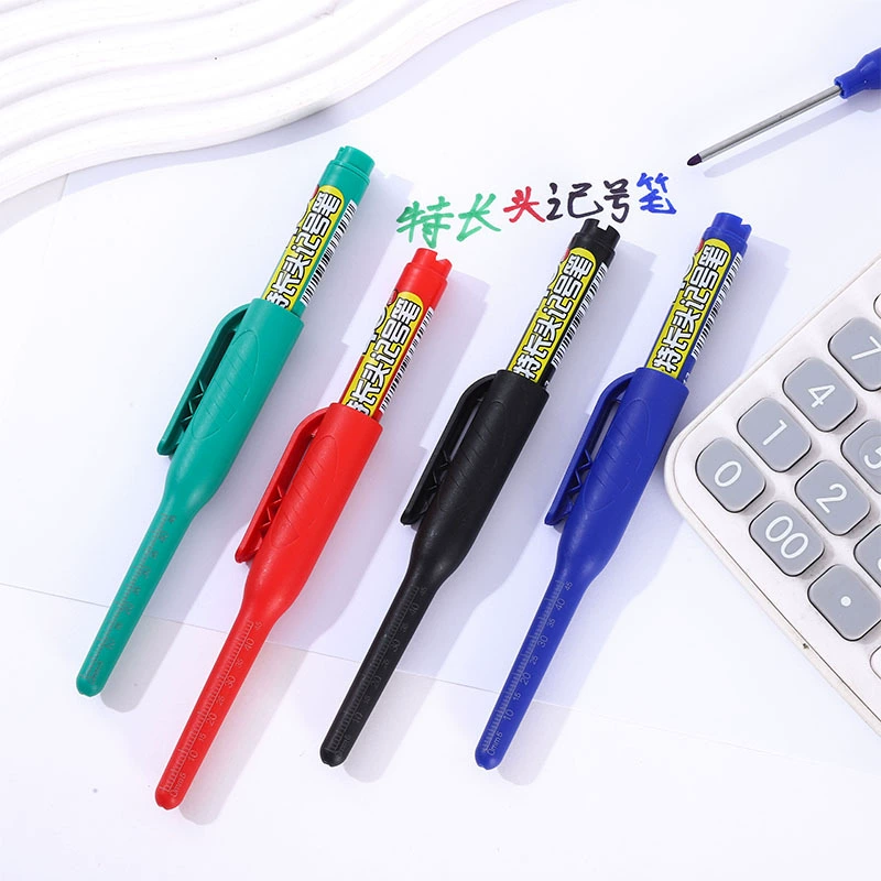 Multi‑use waterproof rollerball marker, 45 mm tip, refillable, black/red/blue/green