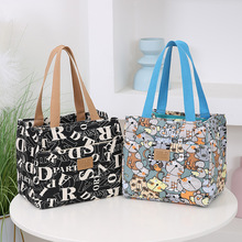 手提帆布包上班带饭的饭盒袋铝箔加厚午餐包日式手拎保温袋便当包