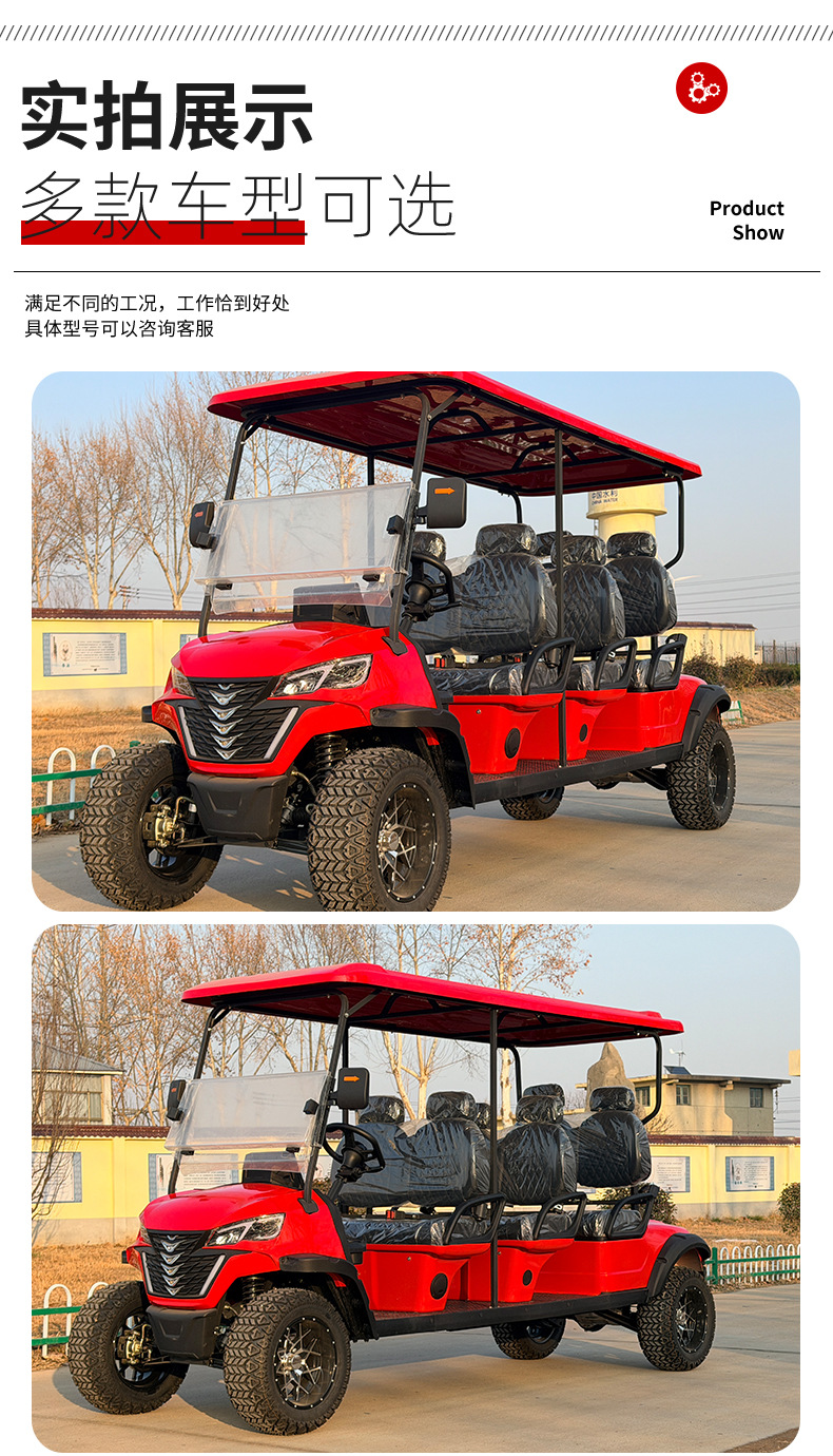 8+2 10-Seat Electric Four-Wheel Vehicle for Sightseeing/Recreation