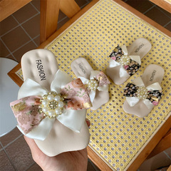 Korean style bow children's sandals fairy style versatile princess style non-slip breathable women's sandals girls slippers outdoor