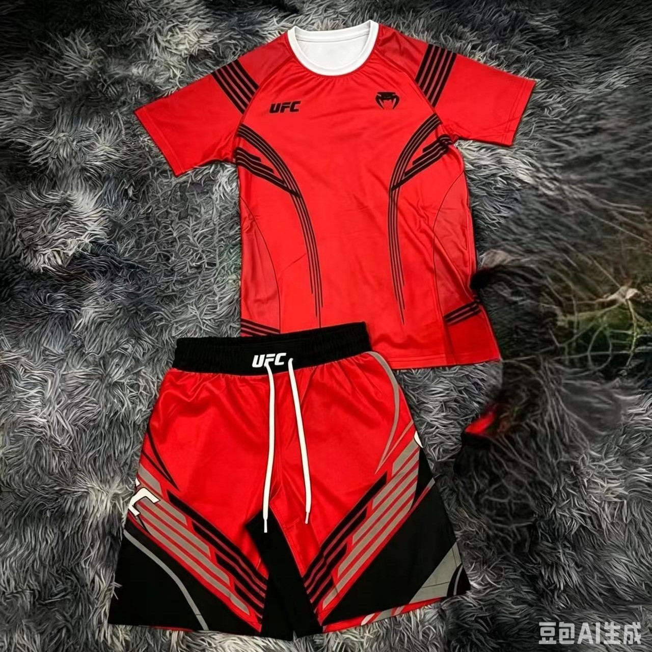 UFC搏击拳击训练服&MMA联名格斗新款短款套装 独立站跨境工厂批发