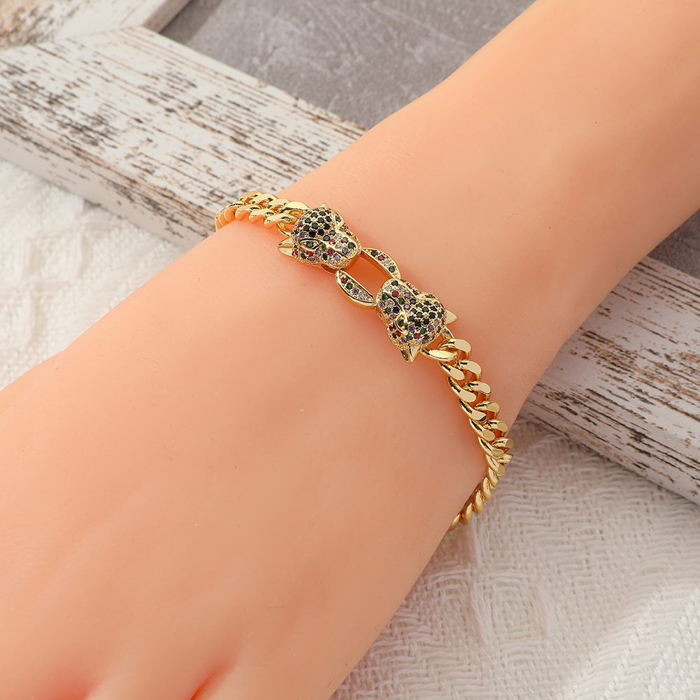 Fashion Animal Copper Gold Plated Zircon Bracelets