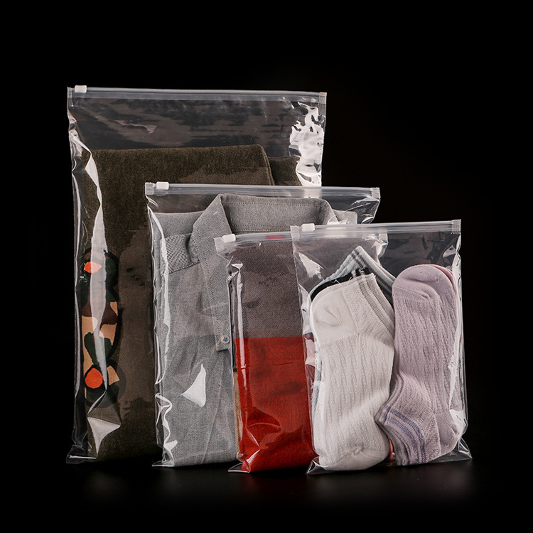 厚いpe超透明ジッパー袋evaフロスト下着袋靴下包装袋児童服装密封袋|undefined