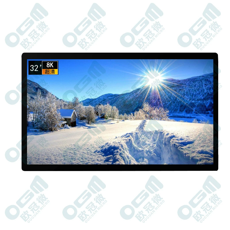 32-дюймовый LCD-дисплей - 7680*4320 + 8K драйвер-плата + плата питания + кабель экрана и т.д. - без корпуса, решение