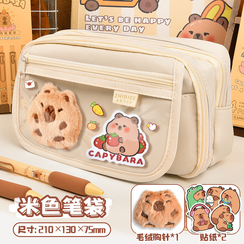 Estuche de lápices grande para niñas, escuela primaria, multifunción