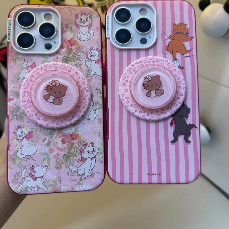Bubble Stress Relief Phone Case】Kitty Stress Relief Squeeze Strong Magnetic Apple Phone Case iPhone 16 Pro Max/1