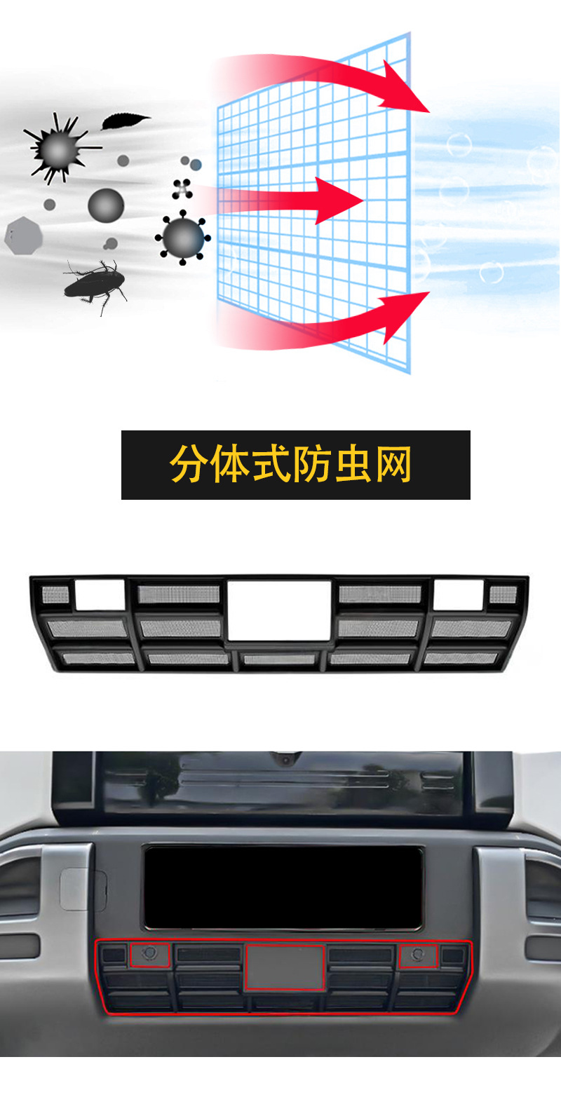 Suitable for Leopard 25 Titanium 3 Insect-Proof Net, Water Tank Protective Net, Buckle Installation, No Disassembly and Modification Supplies