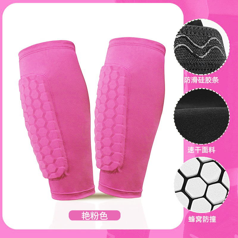 Espinilleras Deportivas con Diseño de Panal de Nailon Transpirable para Fútbol