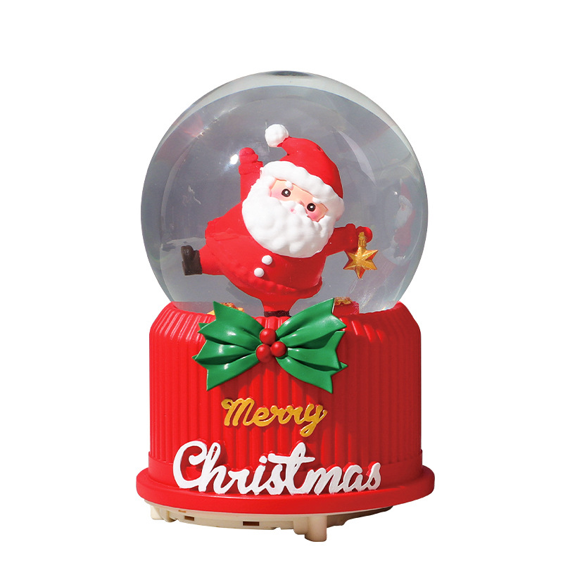 Una variedad de regalos de decoración de Navidad Navidad iluminante bola de cristal caja de música ventana diseño de velas lámparas de viento árbol de Navidad