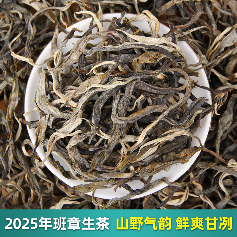 2025 Spring Tea Pu'Er Raw Tea Loose Tea Yunnan Tea Ban Zhang New Spring Tea Raw Pu'Er Tea Grade Lao Ban Zhang Wholesale