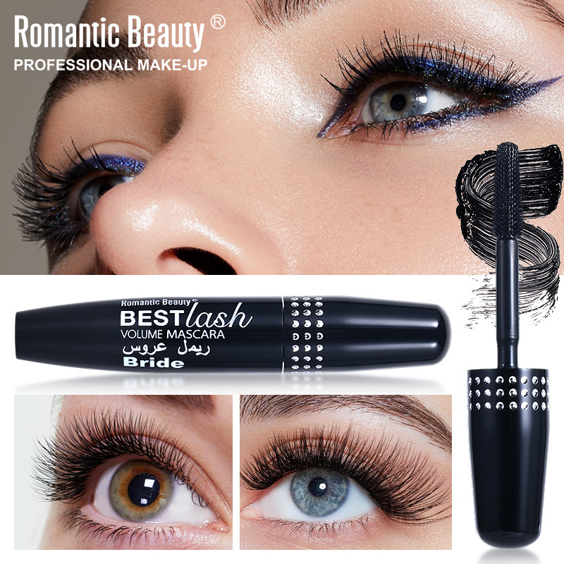 Transfronterizos para pestañas impermeable sin manchas, rímel de fijación larga, rímel de fijación duradero, impermeable, maquillaje de ojos para mujeres