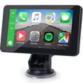 7寸无线carplay导航支持无线苹果安卓outo手机同屏前后车载记录仪