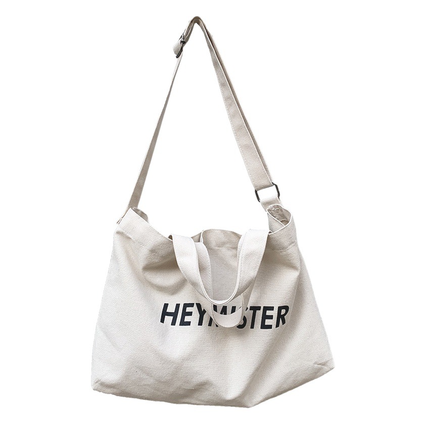 Bolsa de hombro crossbody bolsa de lona neutral calle bolsa de estudiante de gran capacidad casual bolsa de lona de la marca de moda artística ins