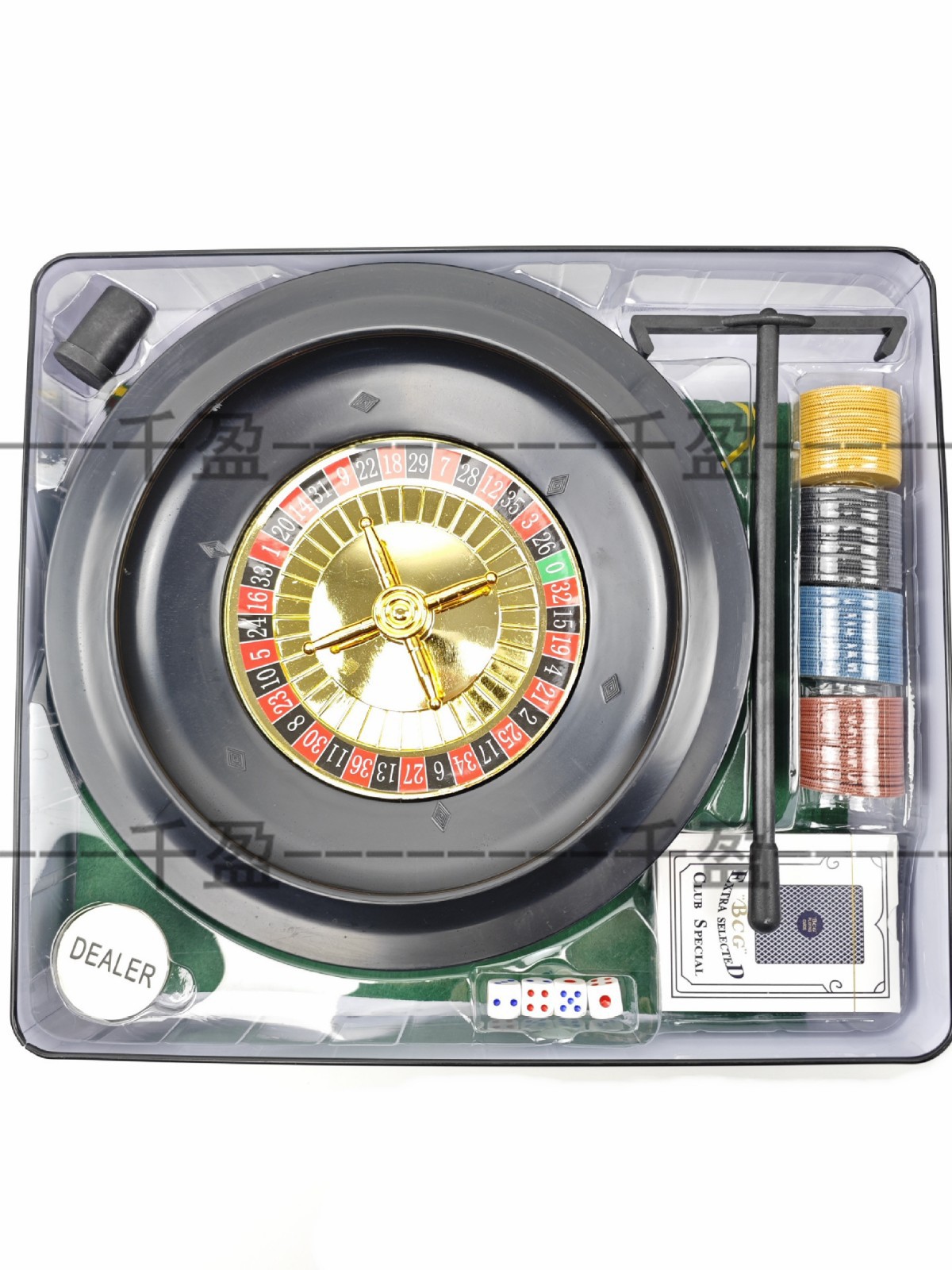 5 - en - 1 caja de hojalata chips set chips ruleta poker 100 chips 4 dados 2 manteles de mesa