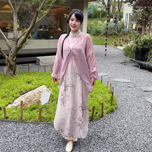 56307/563071 Chinese Style Cheongsam 2025 Women's Summer New New Chinoiserie Chiffon Shirt Top Two-Piece Set