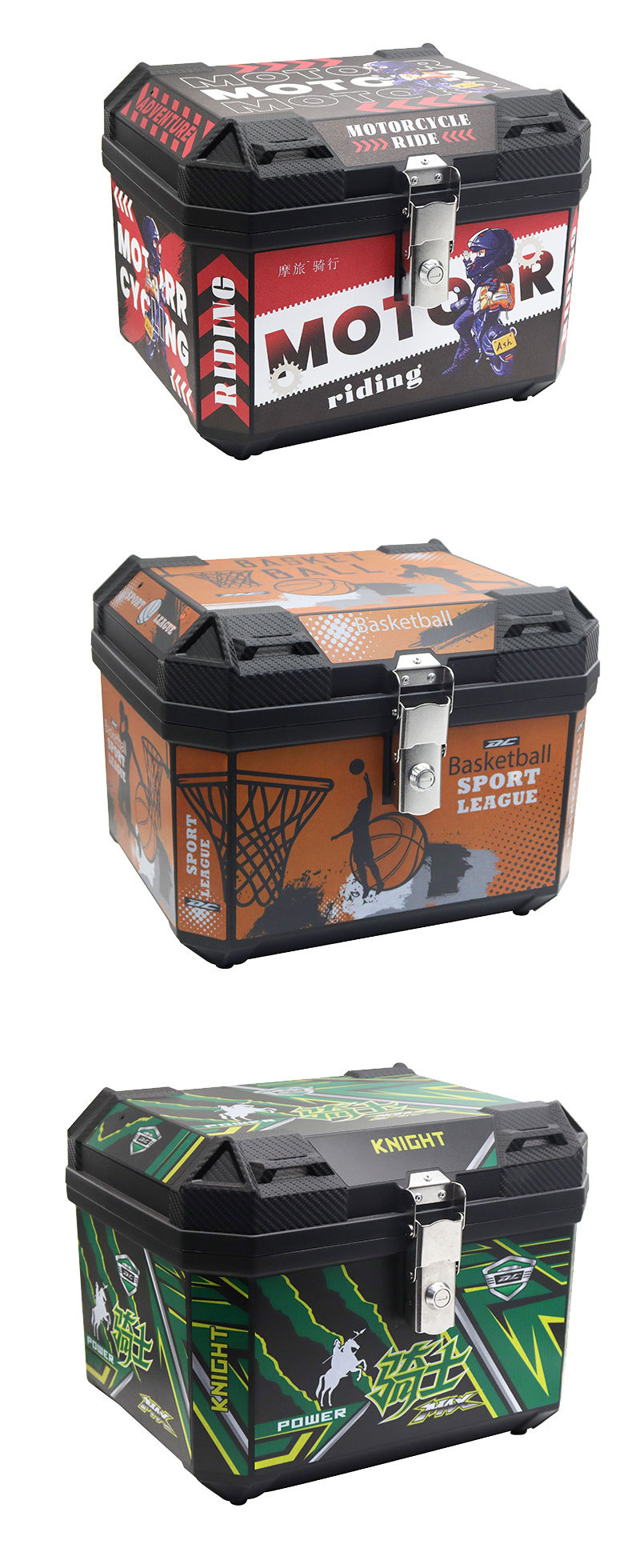 Motorcycle Tail Box Large Capacity Trunk Scooter Electric Car Luggage Large Universal Non-aluminum Alloy Tail Box