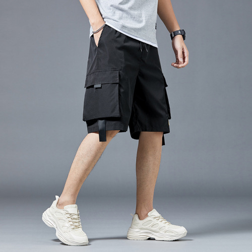 Cargo shorts men's summer thin Korean style trendy brand large size loose five-quarter pants outer wear men's fashionable casual pants