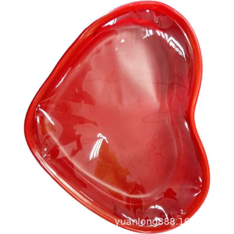 PVc亮面爱心型化妆包