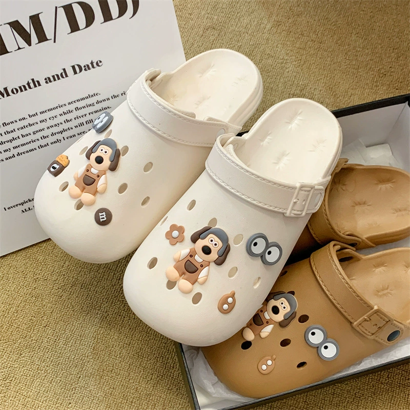 Новая стильная обувь с дырками, женская летняя обувь в Корейском стиле, модная верхняя одежда с толстой подошвой, Нескользящие модные тапочки для медсестер, пляжная обувь для женщин