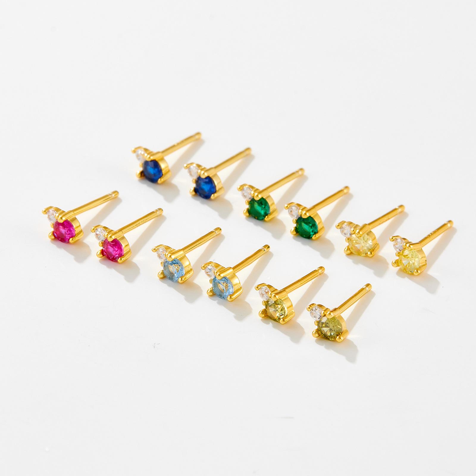 4g Weight 0.05µm-0.08µm Gold Plating Thickness Electroplating Gold Plating Process 925 Sterling Silver Ear Needle Material 18K Real Gold Plated Plating Material Birthstone Inlay Material Ear Studs Classification 1 Pair Quantity Holiday, Daily Occasion 925 Sterling Silver Material Round Pattern Women's Gender Casual, Simple Style Style Inlay Craft 1 Pair 925 Sterling Silver Birthstone Round Ear Studs 1
