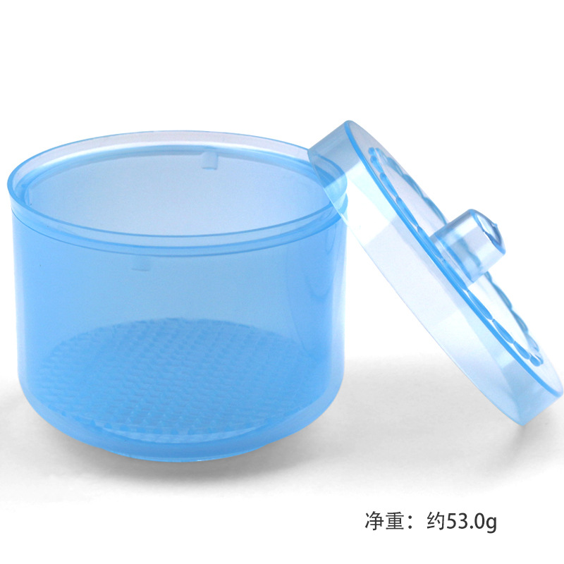 Caja de limpieza de la cabeza de pulido de uñas, caja de desinfección de inmersión de alcohol, herramienta de desinfección especial para almacenar la cabeza de pulido