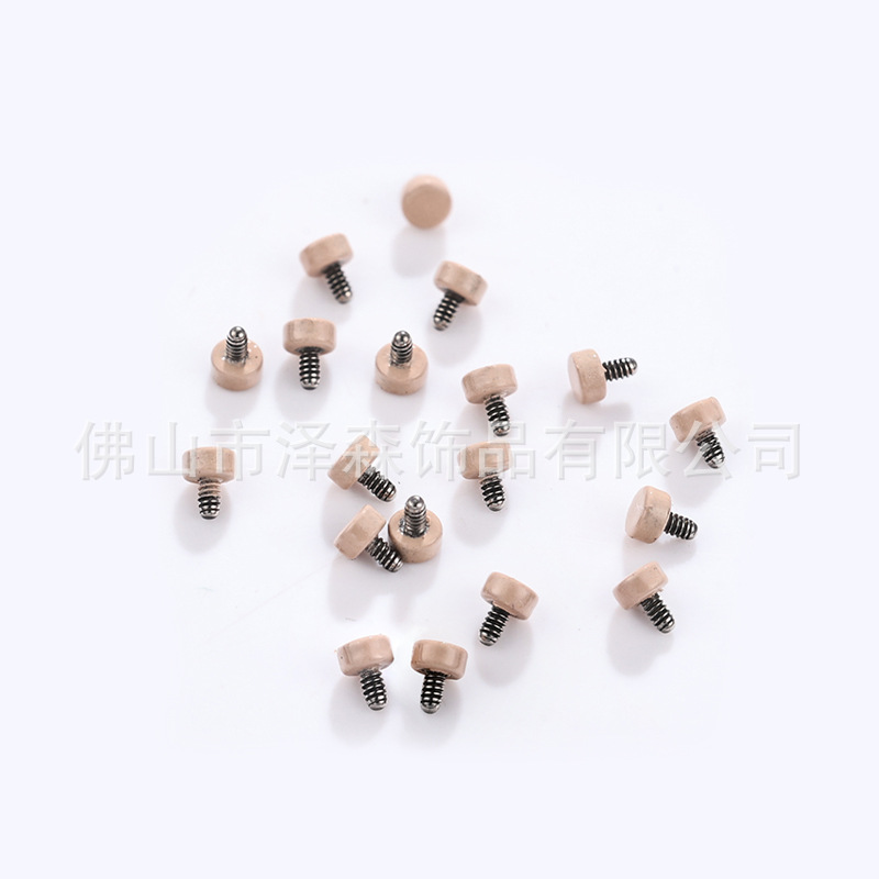 F136 Titanium Alloy Flat Bottom Ear Bone Nail Invisible Flesh Color Stud - G23 Titanium Body Piercing Skin Nail detail image 9
