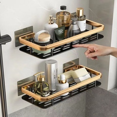 Punch-free bathroom storage rack, wall-mounted shelf for bathroom, toilet, and washroom toiletries