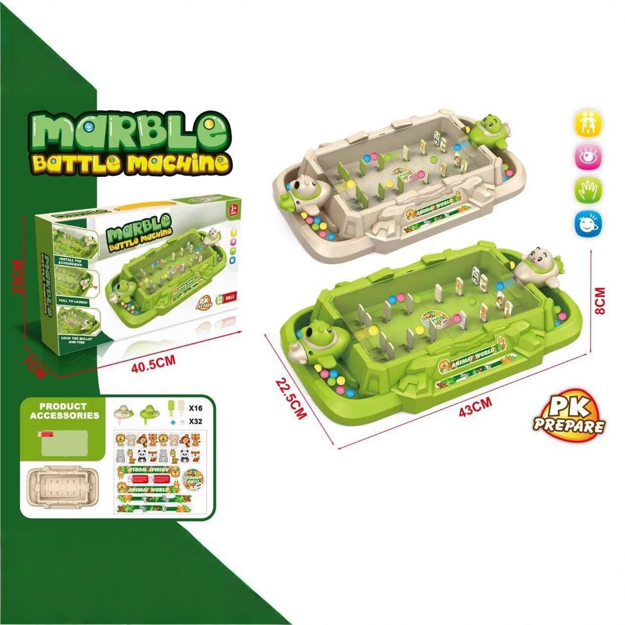 Exquisite English color box green (with 32 balls) + 16 targets