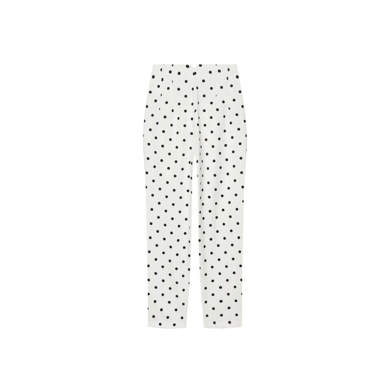 Pb&Za2026 New Style French Retro Polka Dot High-Waisted Straight Ankle-Length Pants That Look Slim and Elegant for Work and Leisure