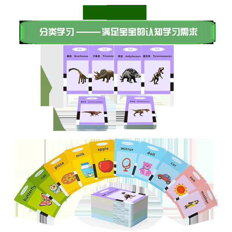 カード早教機益智啓蒙知能中英語2-6歳早教機知識図聴読学習玩具|undefined