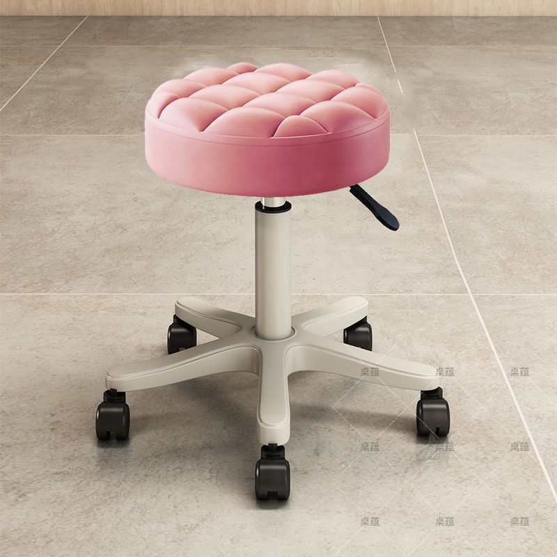 Taburete de patio elevador giratorio polea silla de barbería barbería taburete redondo de manicuras para el hogar