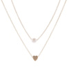 Fashionable necklace from pearl heart-shaped, chain for key bag , European style, Aliexpress