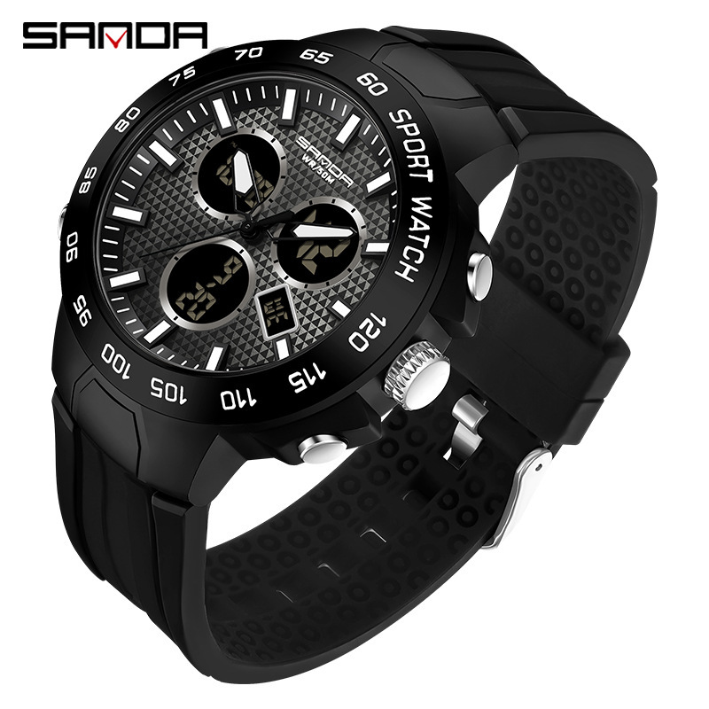 SANDA 3112 nueva moda multifuncional deportes al aire libre multifuncional reloj electrónico entrega