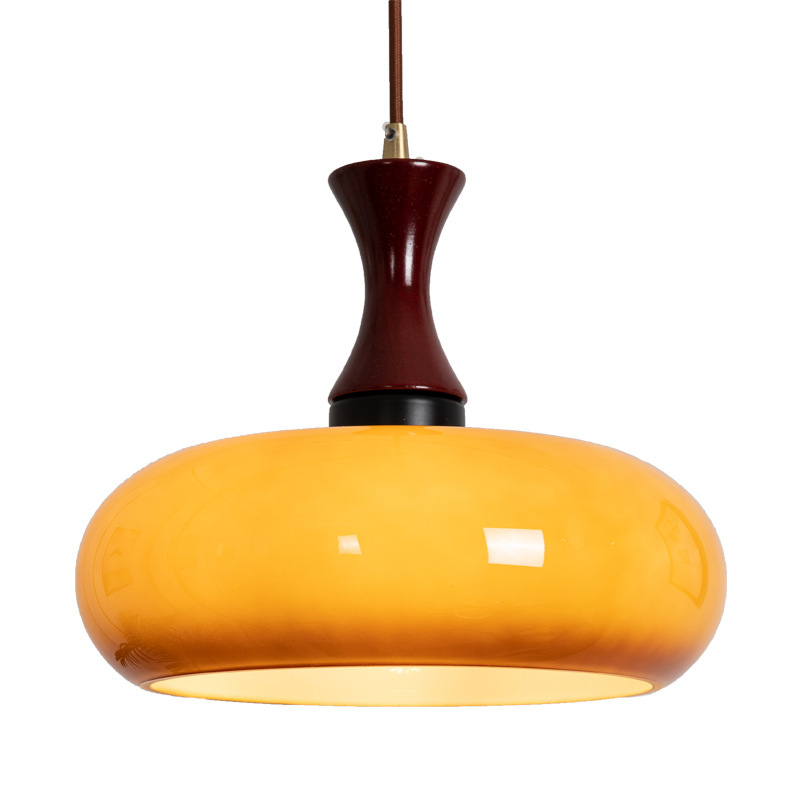 Bauhaus lámpara de pan medieval LED decoración lámpara de vidrio atmósfera retro comedor dormitorio libro francés