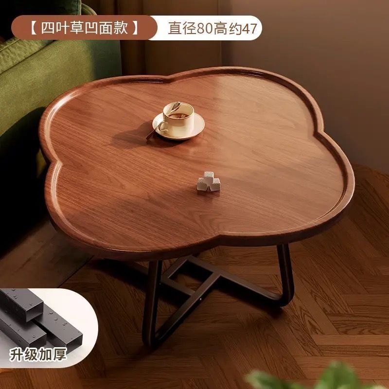 新しい四つ葉のクローバー小さなコーヒーテーブルクリアランスインスタイル小さなテーブルバルコニーテーブルお茶を飲む家庭用可動コーヒーテーブルテーブル|undefined