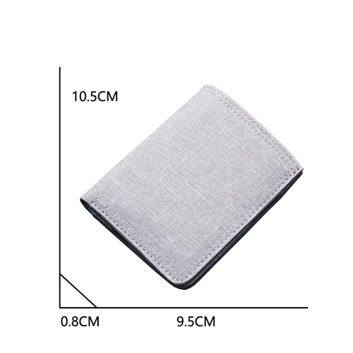 Canvas wallet vertical men's short wallet wallet men cross-border wallet men's ultra-thin men's wholesale
