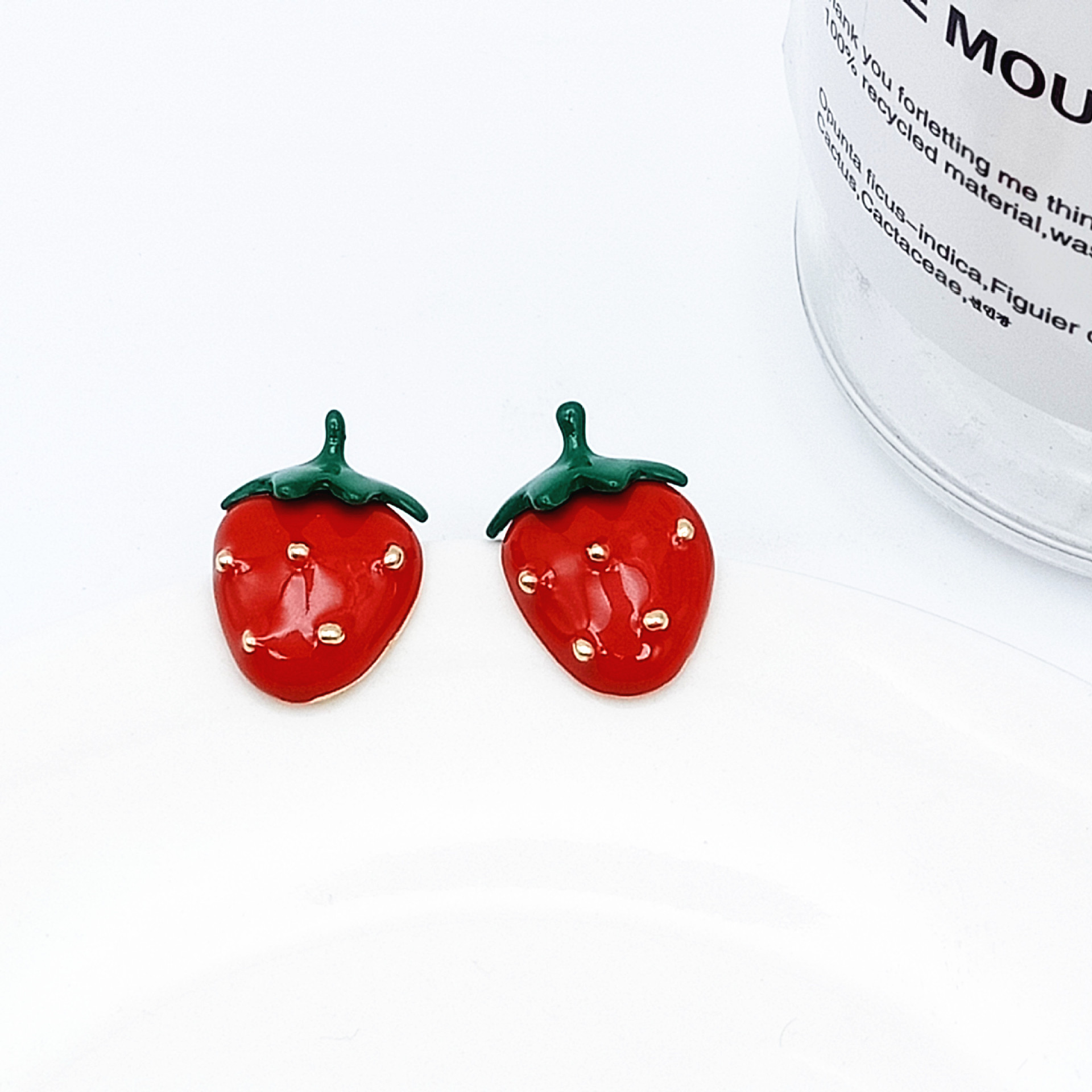1 Pair Simple Style Fruit Alloy Enamel Womenu0027S Ear Studs