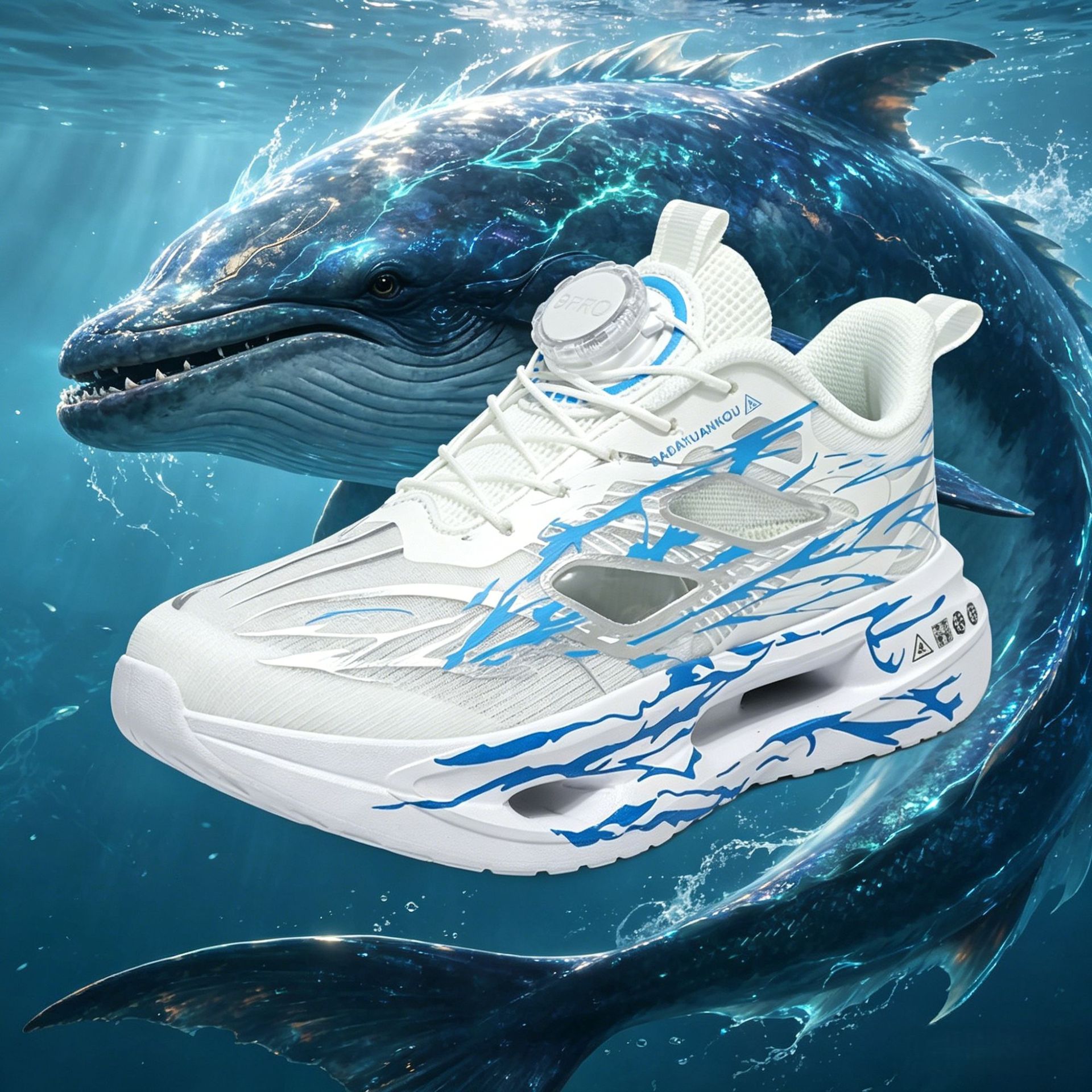 2026 New Model Hollow Mesh Mechanical Dad Shoes with Rotating Buckle, Lightweight Shock-Absorbing Trendy Men's Sports Shoes Supply Source